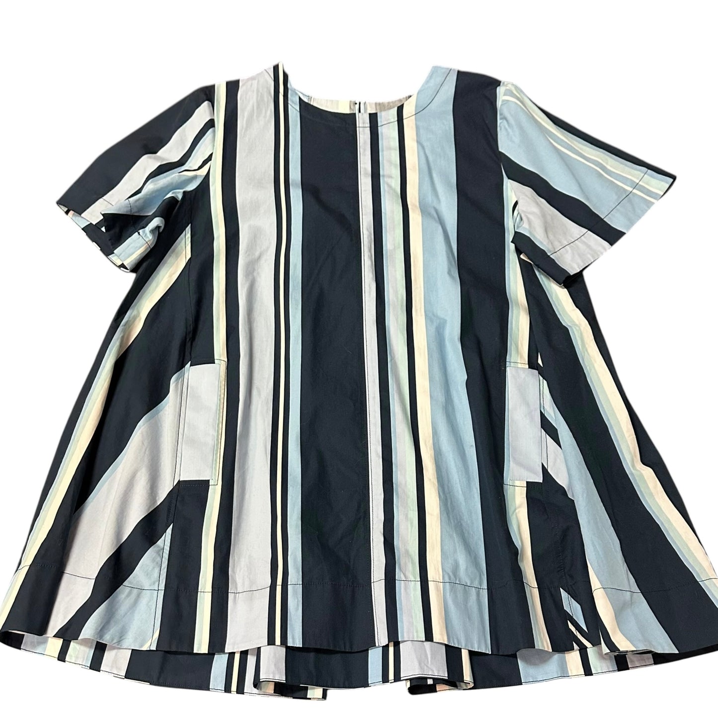 MAEVE ANTHROPOLGIE NAVY BLUE STRIPED DRESS NWT 282 XL