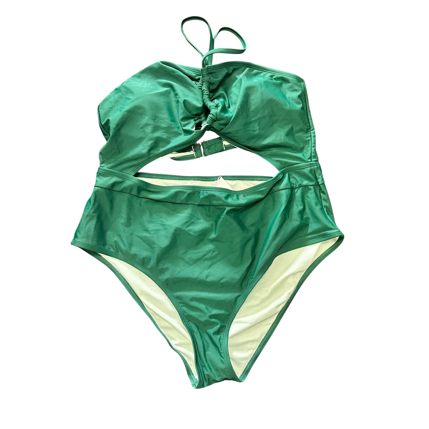 GREEN ONE PIECE SWIMSUIT W CUTOUTS 100 XL