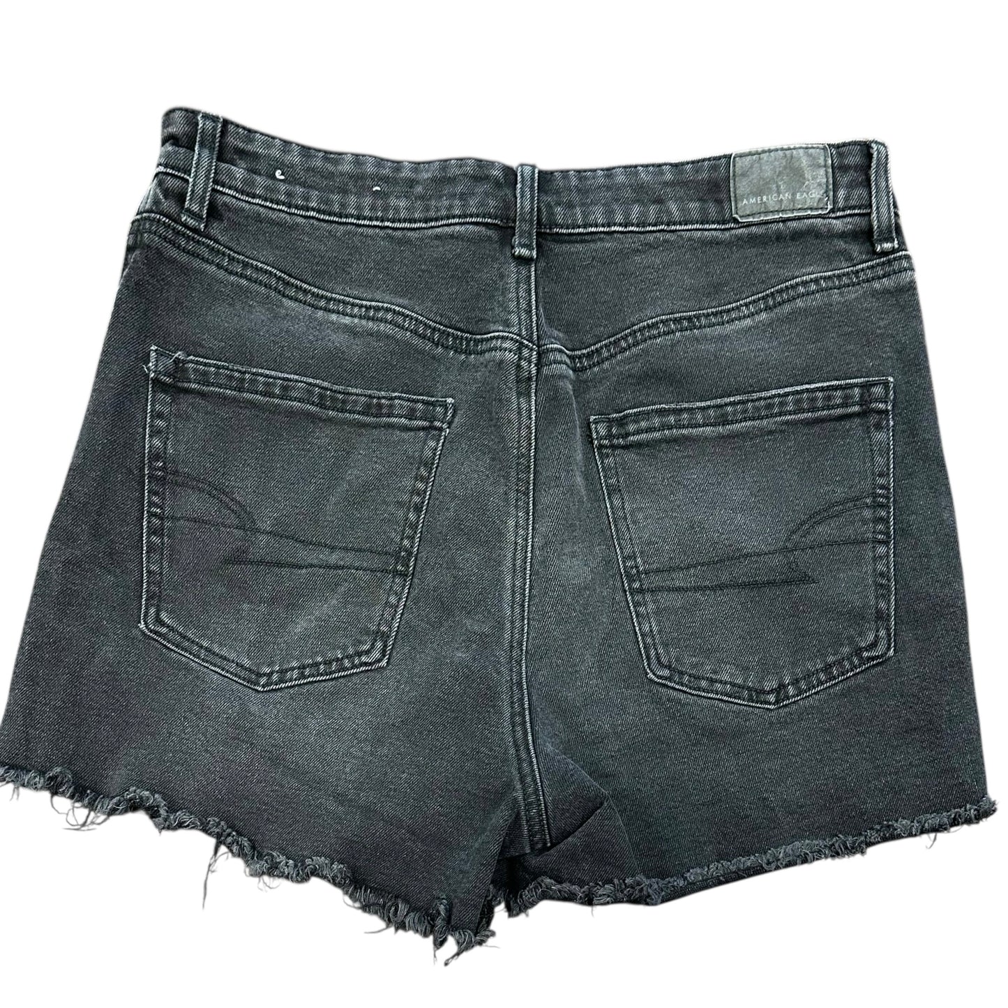 AMERICAN EAGLE BLACK HIGH WAISTED STRETCH DENIM SHORTS 100 SZ 8