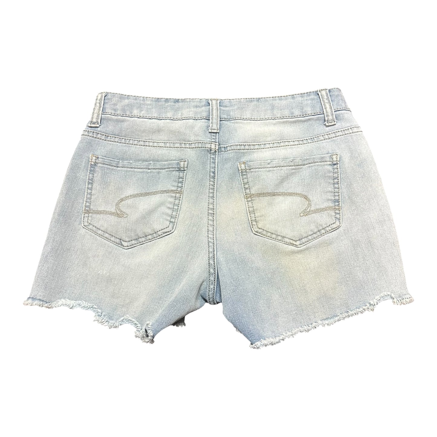 TIME & TRU LIGHT BLUE DENIM CUT OFF SHORTS 64 SZ 4