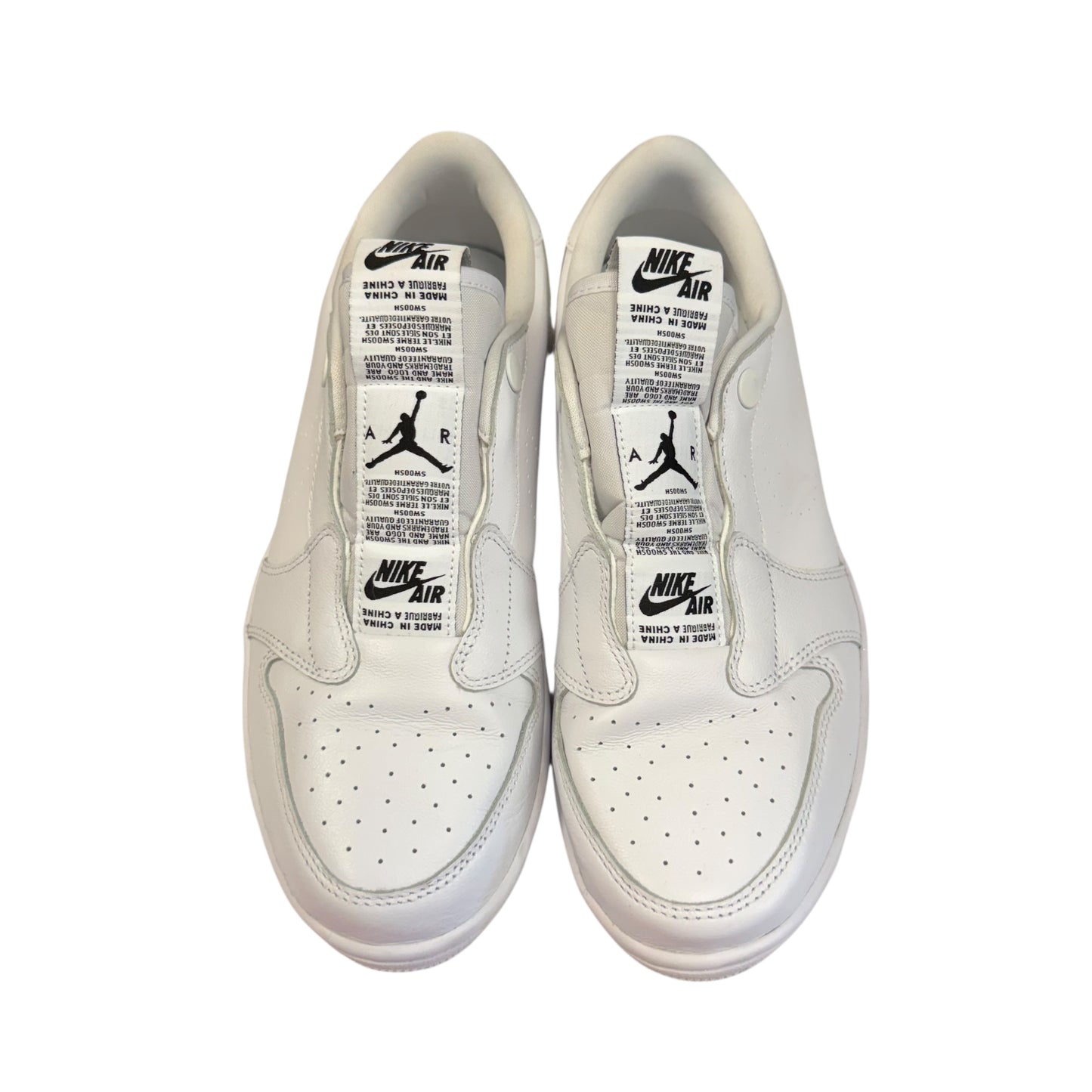 AIR JORDAN 1 RETRO LOW SLIP ON SNEAKERS WHITE 233 SZ 9