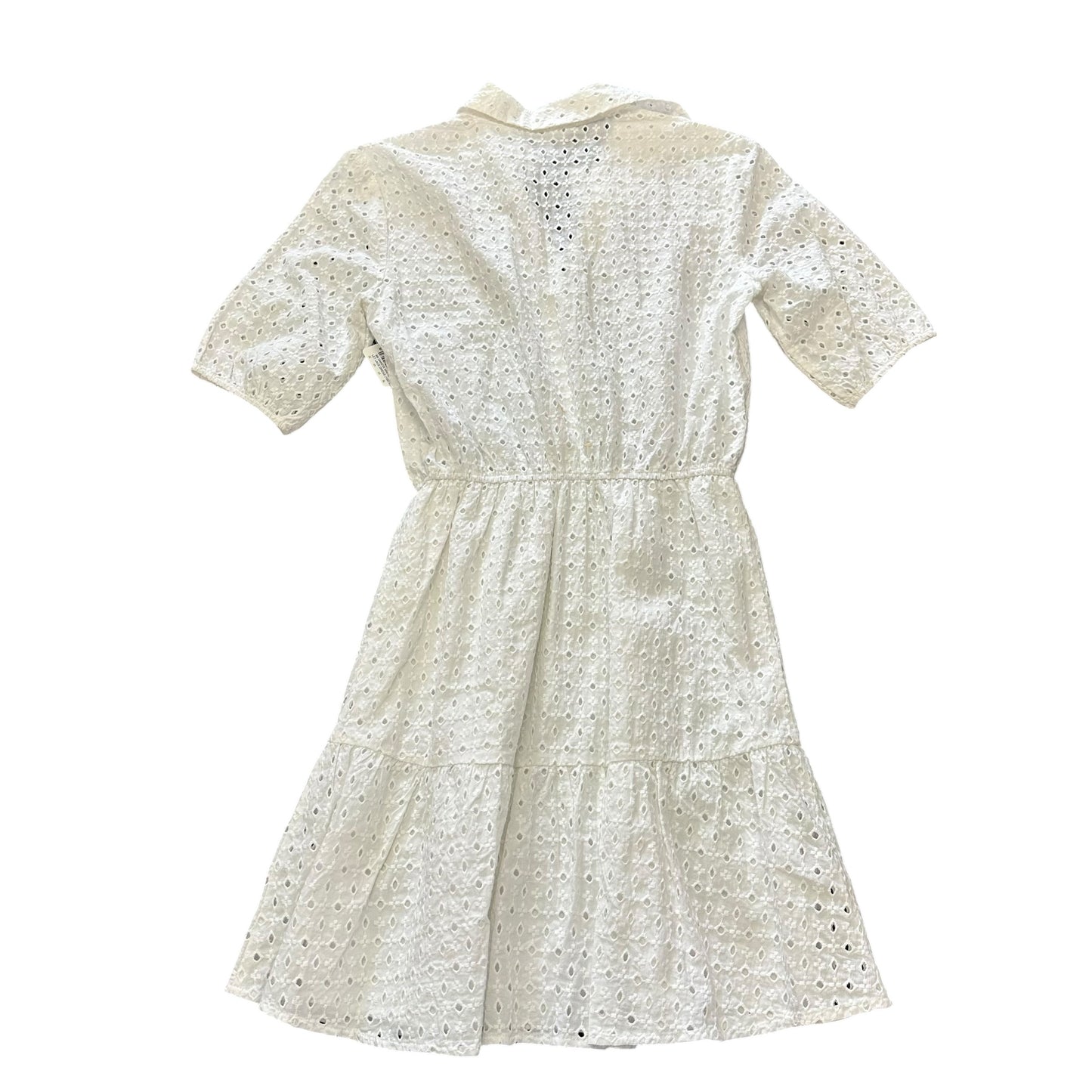 BB DAKOTA WHITE EYELET LACE DRESS 100 XS