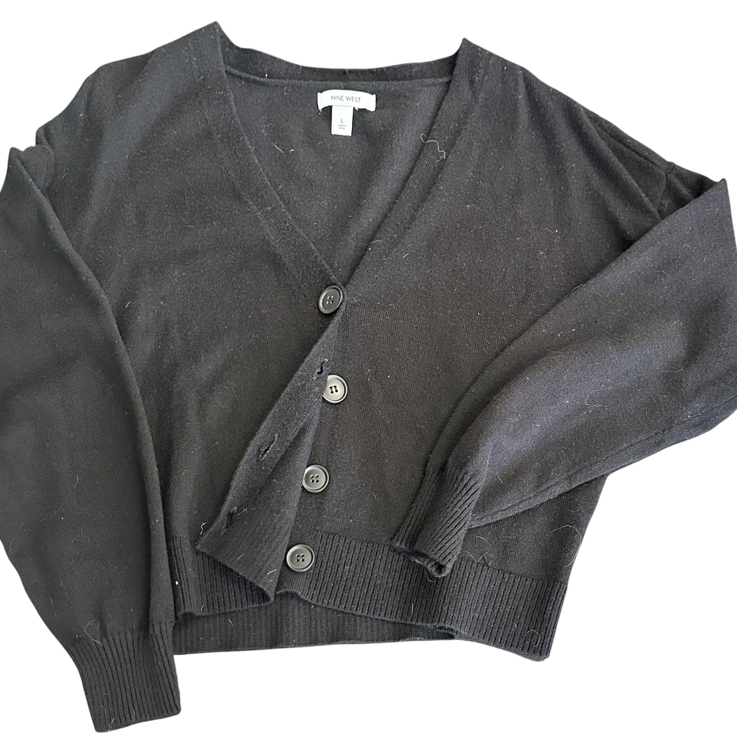 NINE WEST BLACK CARDIGAN 26 LARGE