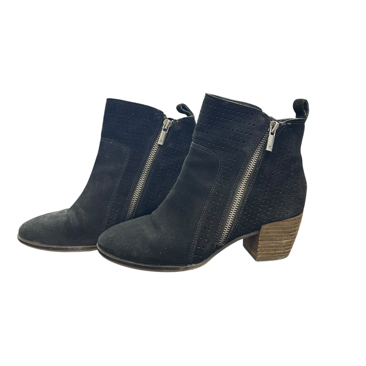 LUCKY BRAND BLACK ANKLE BOOTIES LASHIYA LEATHER 122 SZ 6.5