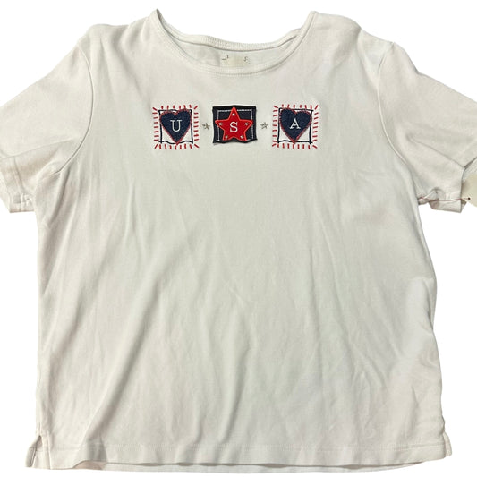 VINTAGE USA EMBROIDERED COTTON WHITE SHIRT 100 XL