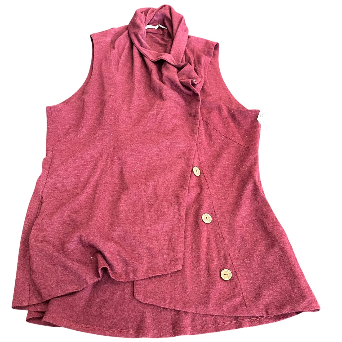 SWEET RAIN MAROON VEST 244 2X