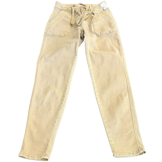 JUDY BLUE TAN KHAKI DENIM JEANS DRAWSTRING 38 SZ 3/26