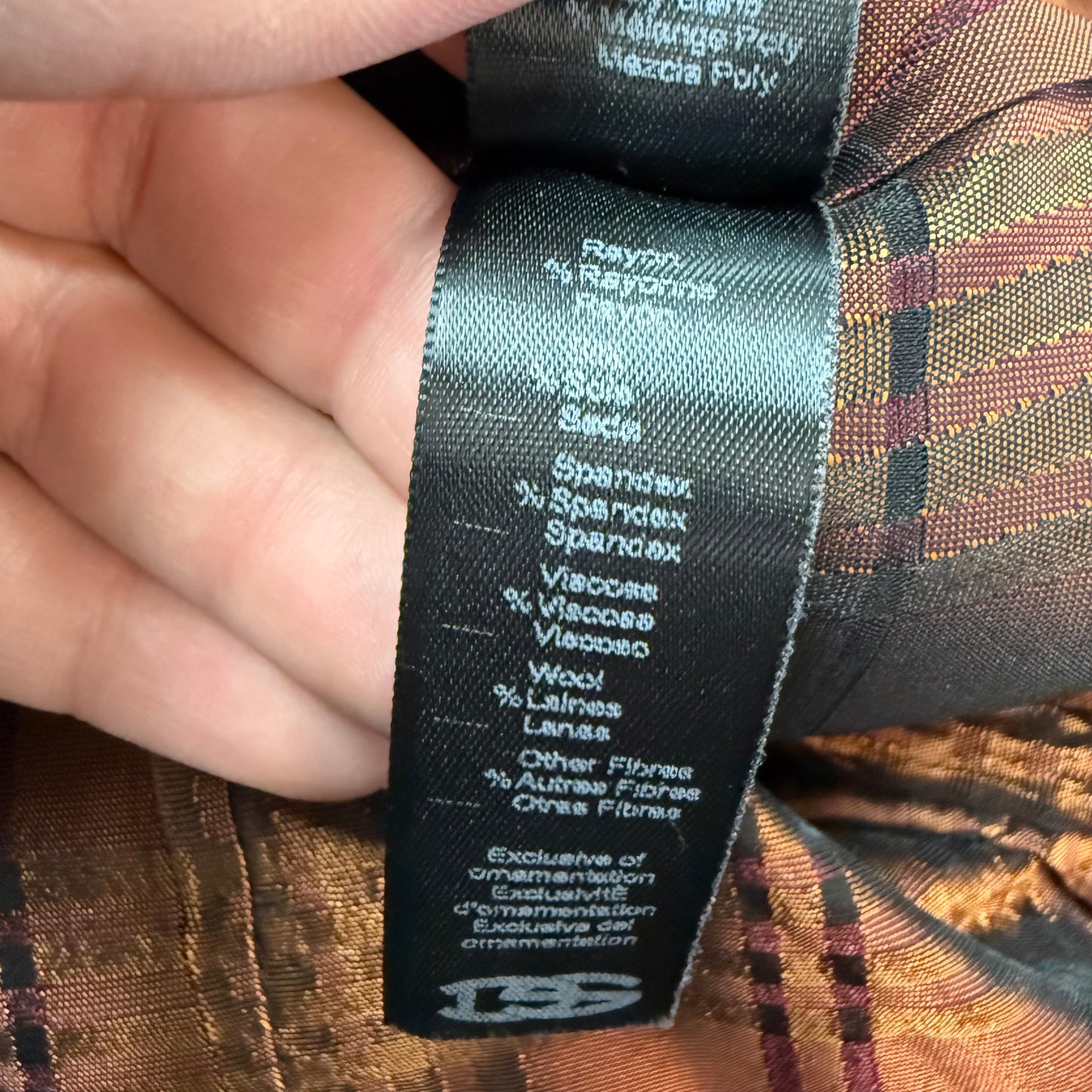 DOMINQUE DE SENTINO PLAID WRAP BLOUSE VINTAGE 100 LARGE (12)