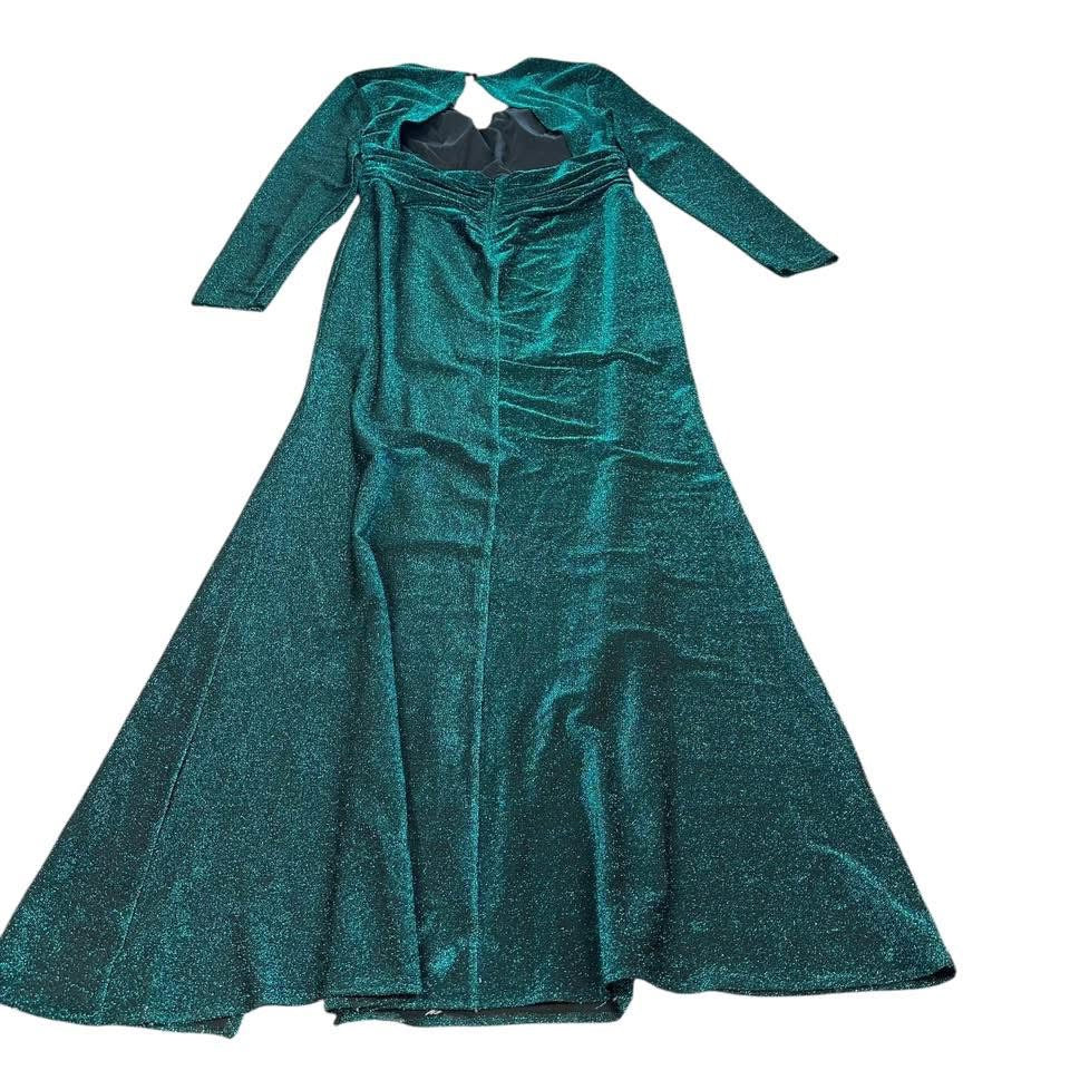MISS ORD FORMAL JADE GREEN SHIMMER DRESS 62 NWT 3X