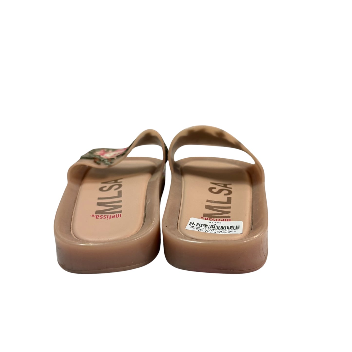 MLSA ANTHROPOLOGIE BEIGE JELLY SANDALS FLORAL 100 SZ 9