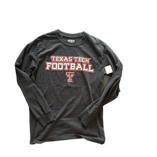 GILDAN BLACK TEXAS TECH FOOTBAL LONG SLEEVE SHIRT- 105 SMALL