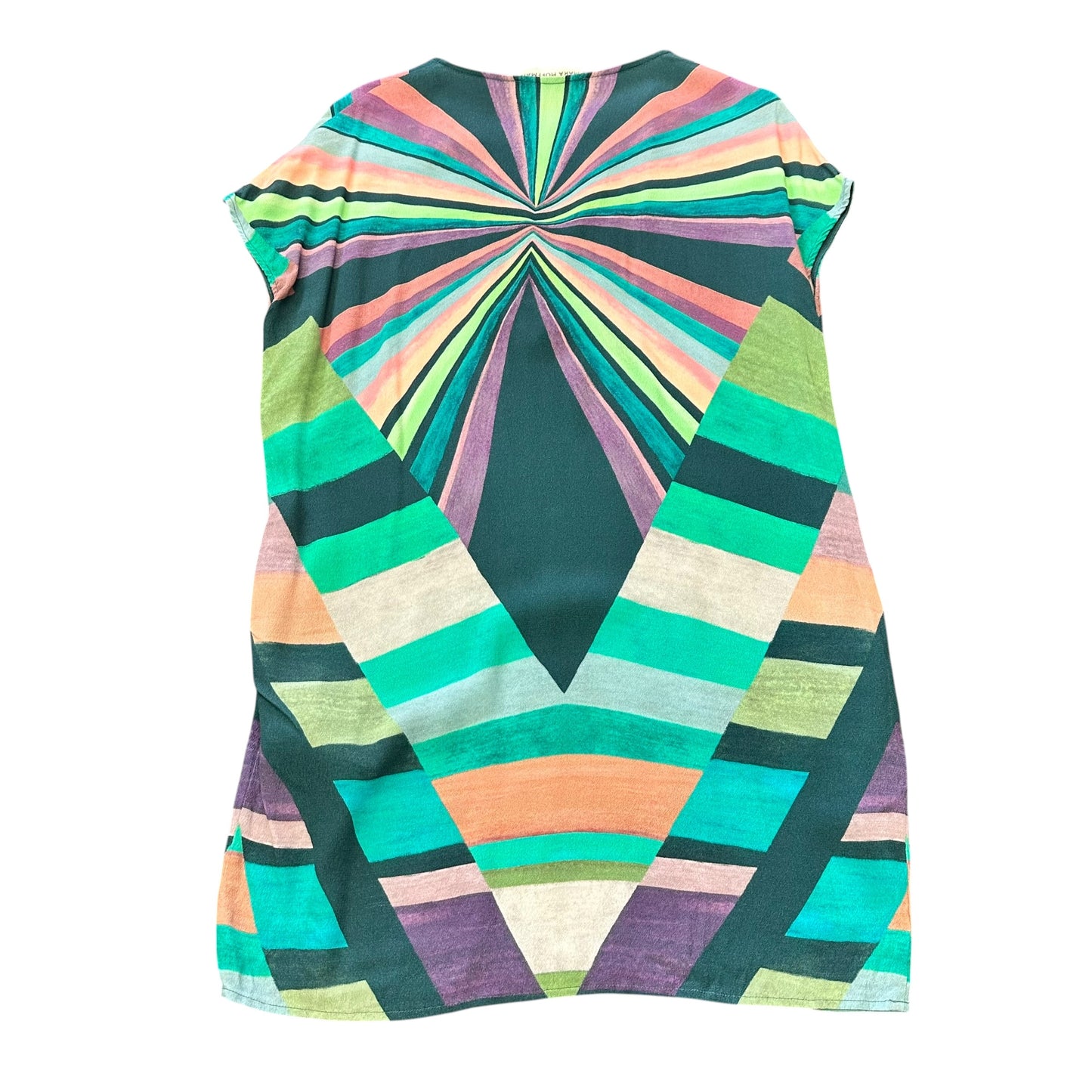MARA HOFFMAN ABSTRACT COLORFUL SHIFT DRESS 100 XS