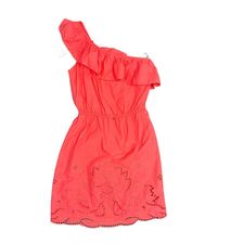 B SMART CORAL ONE SLEEVE DRESS SZ 6 $14.99