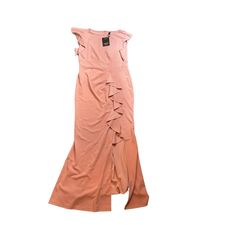 WOOSEA PINK FULL LENGTH RUFFLE DRESS NWT XL $28.99