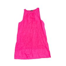 FRANCESCA PINK LINEN DRESS SMALL $18.99