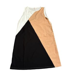 TRICOLOR SHIFT DRESS - 144 MEDIUM