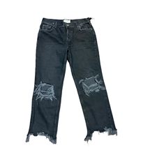 WE THE FREE BLACK DISTRESSED JEANS 169 SZ 27 $24.99