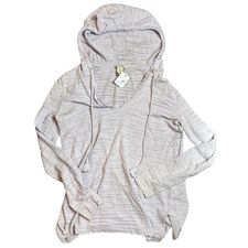 WHITE & WARREN LILAC COTTON BLEND HOODIE - 13 XS