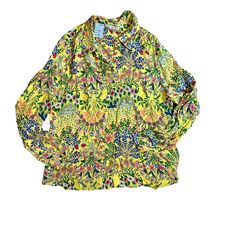 ALICE & OLIVIA YELLOW FLORAL TOP FITS M/L