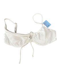 XHILARATION WHITE BIKINI UNDERWIRE TOP LARGE