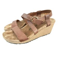 PAPILLIO BIRKENSTOCK BROWN WEDGES SZ 10