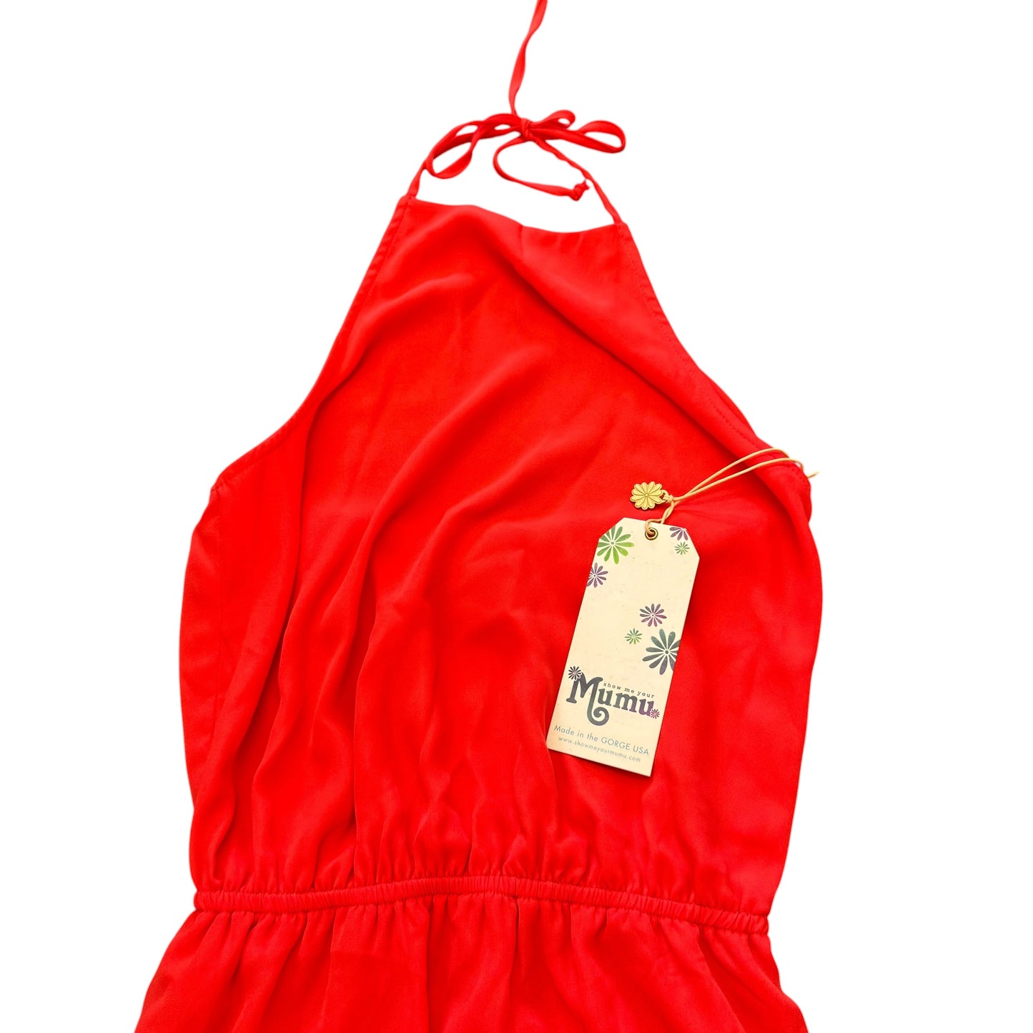 SHOW ME YOUR MUMU HALTER CORAL MAXI DRESS NWT 100 XS