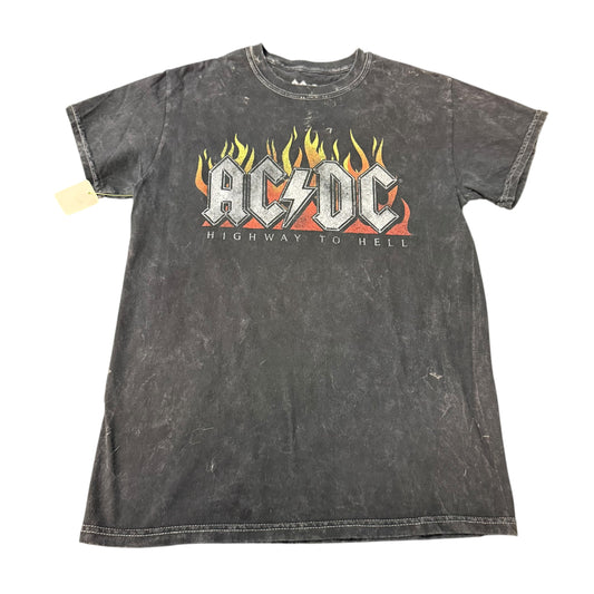 ACDC BLACK ACID WASH GRAPHIC TSHIRT 100 SMALL