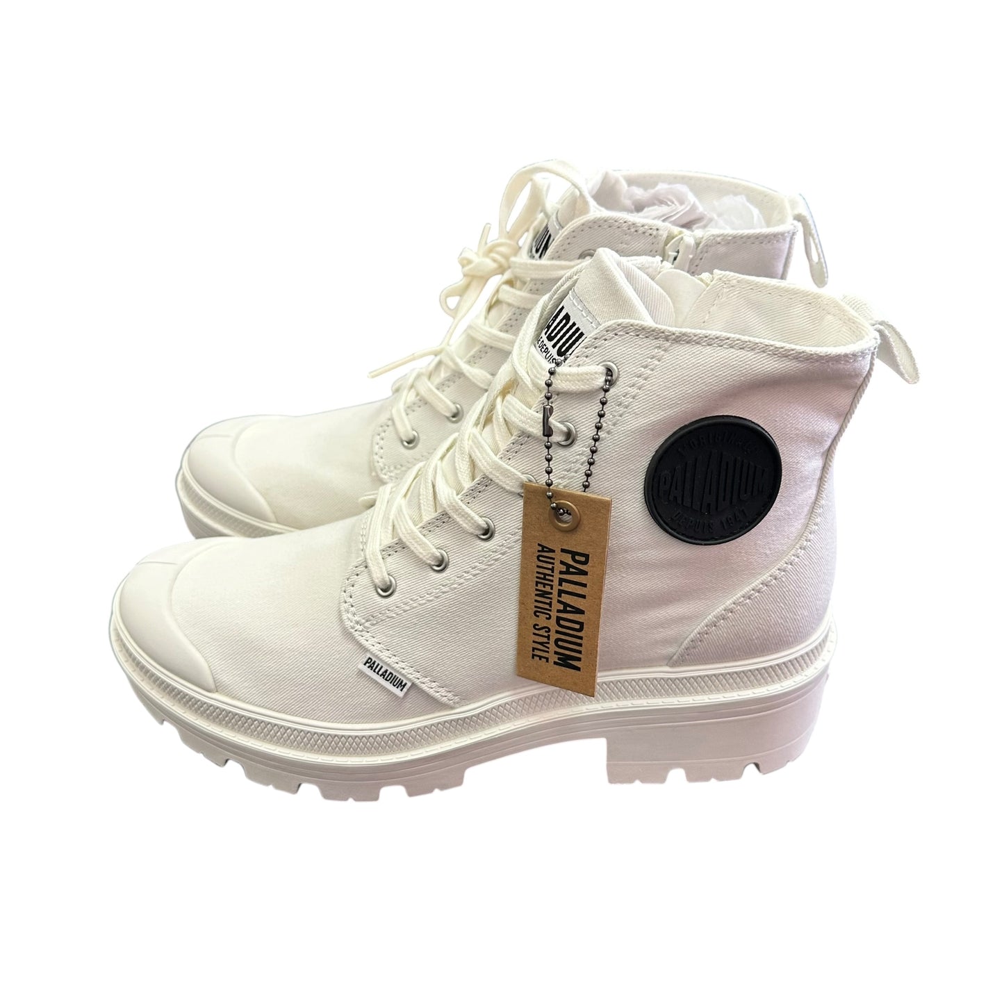 PALLADIUM PALLABASE TWILL BOOTS STAR WHITE 43 SZ 7