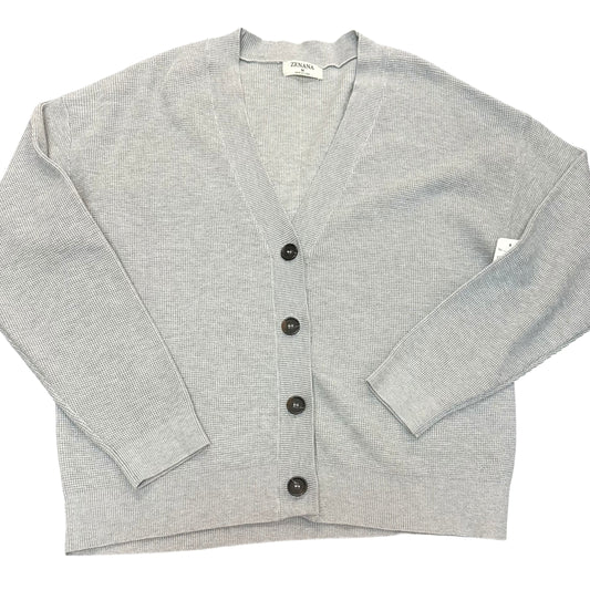 ZENANA GRAY BUTTON FRONT CARDIGAN NWOT 38 MEDIUM