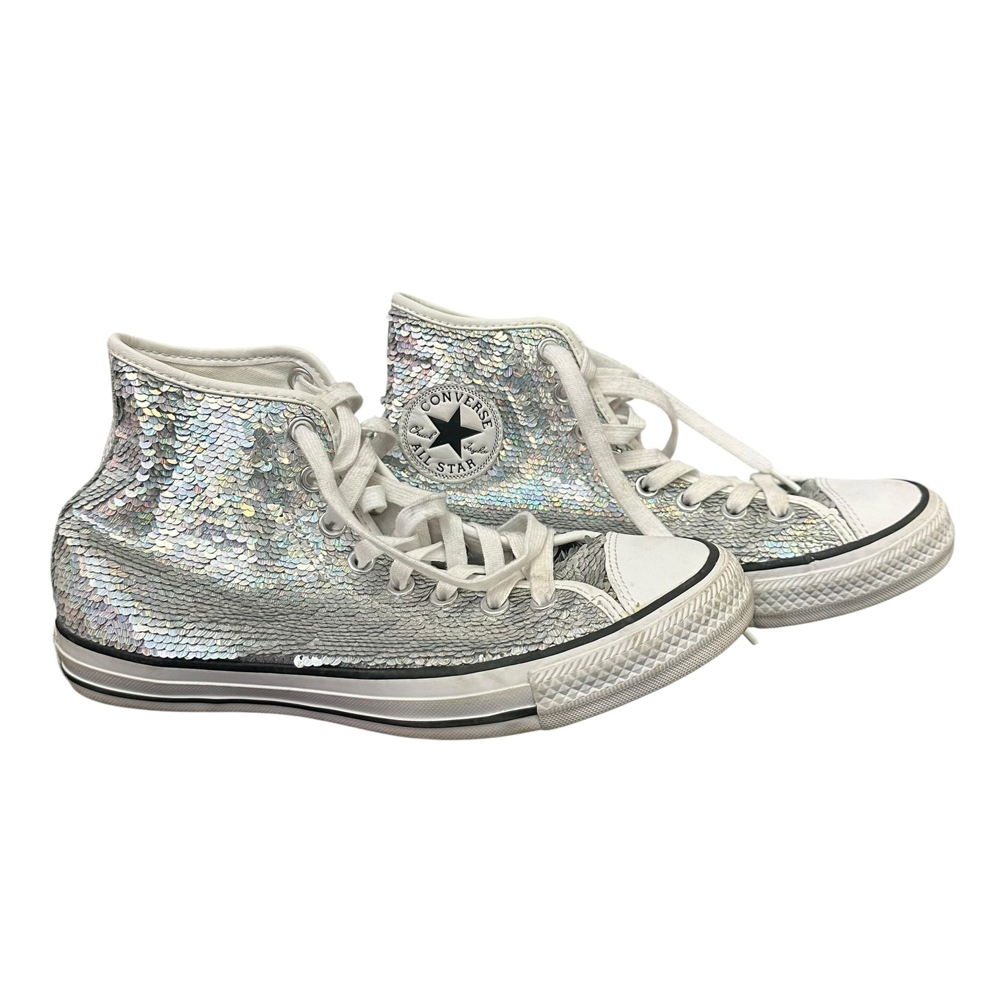 CONVERSE SEQUINS HIGH TOP SNEAKERS 263 SZ 8.5