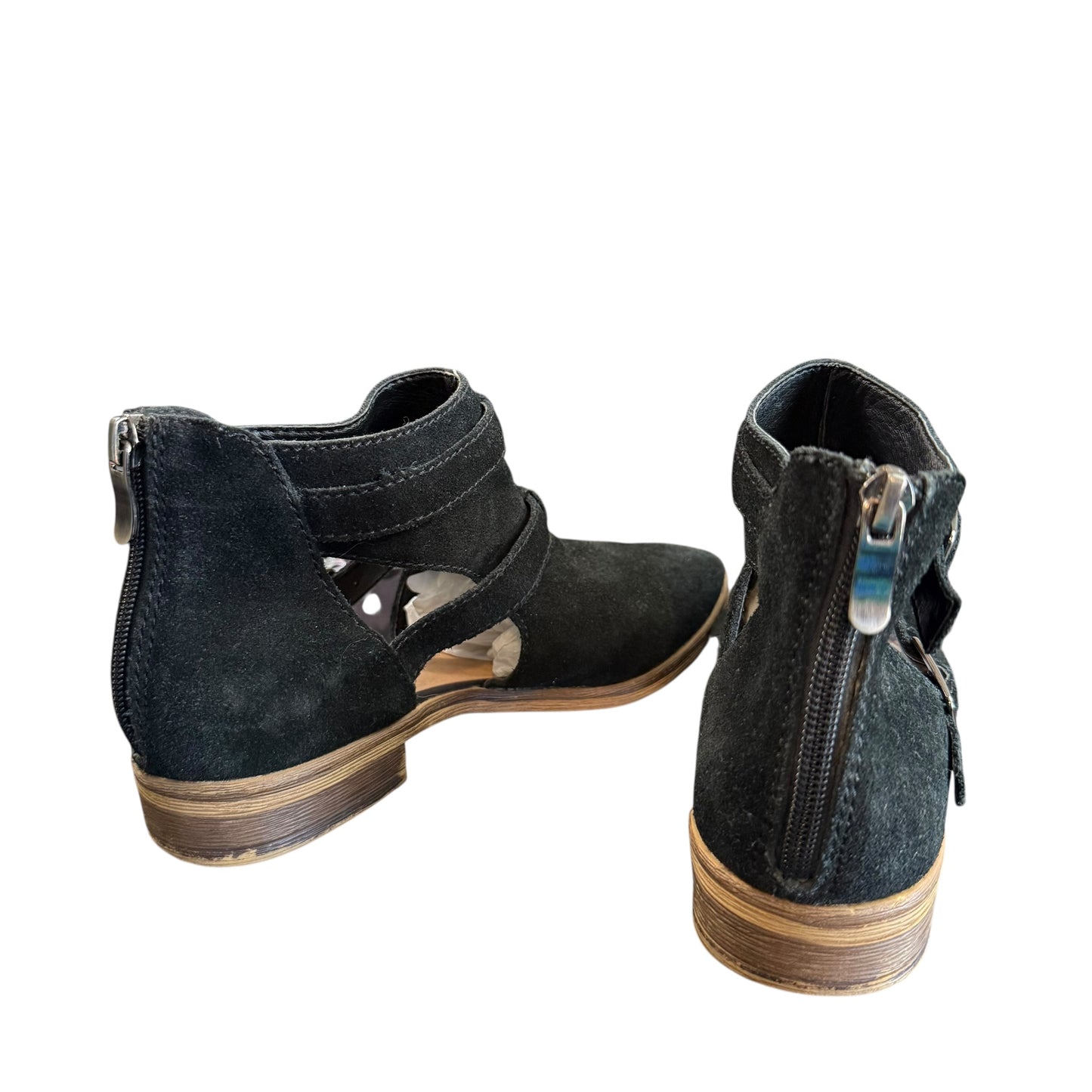 CHINESE LAUNDRY DANDIE BLACK SUEDE ANKLE BOOTIES 139 SZ 7