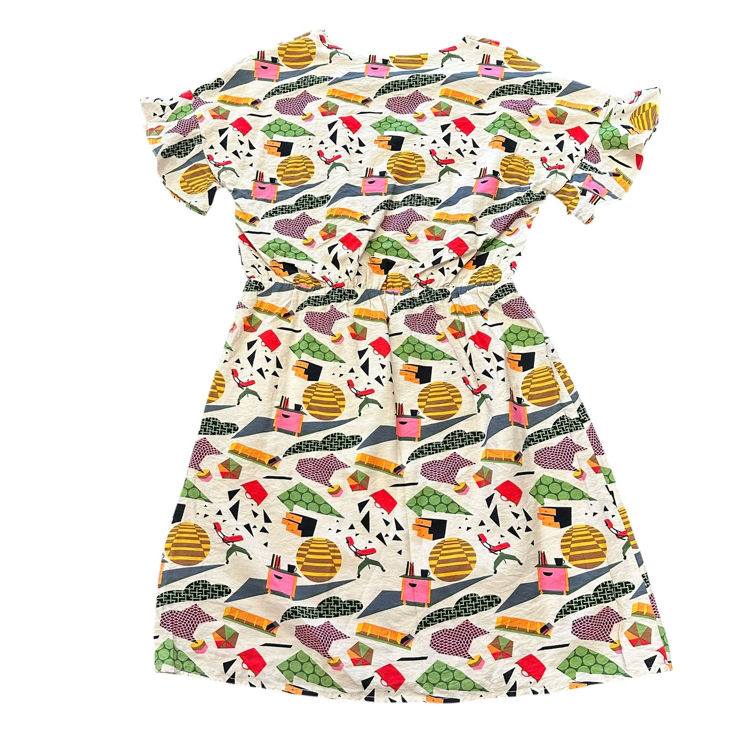 THML TAN COLORFUL DRESS 44 SMALL