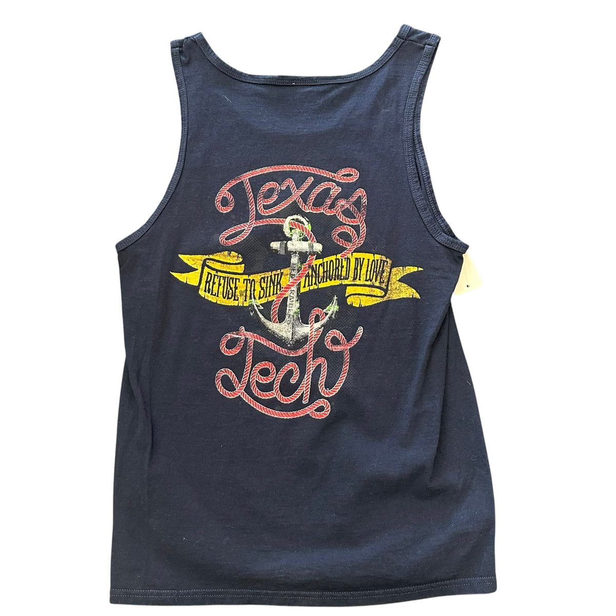 FRUIT OF THE LOOM TEXAS TECH NAVY TANK TOP 100 SMALL
