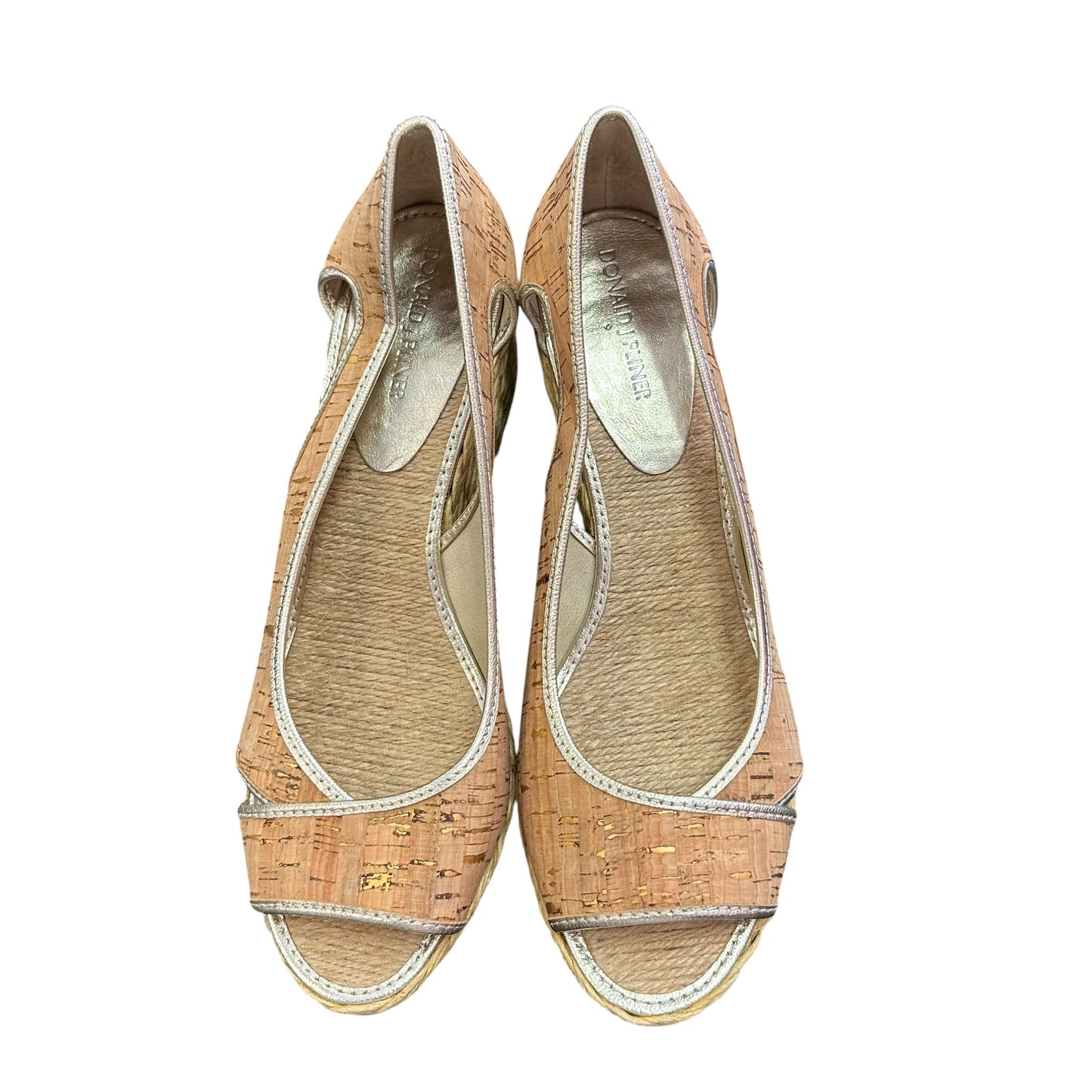 DONALD J PLINER CORRA CORK ESPADRILLE WEDGE SANDALS 276 SZ 9.5