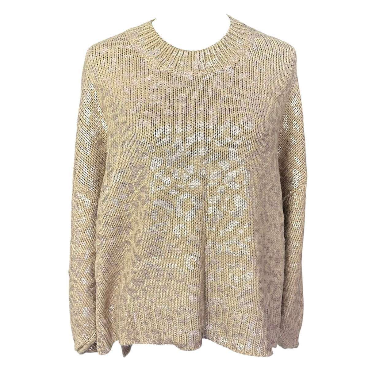 GOLDEN HOUR METALLIC STATEMENT SWEATER 14 S/M
