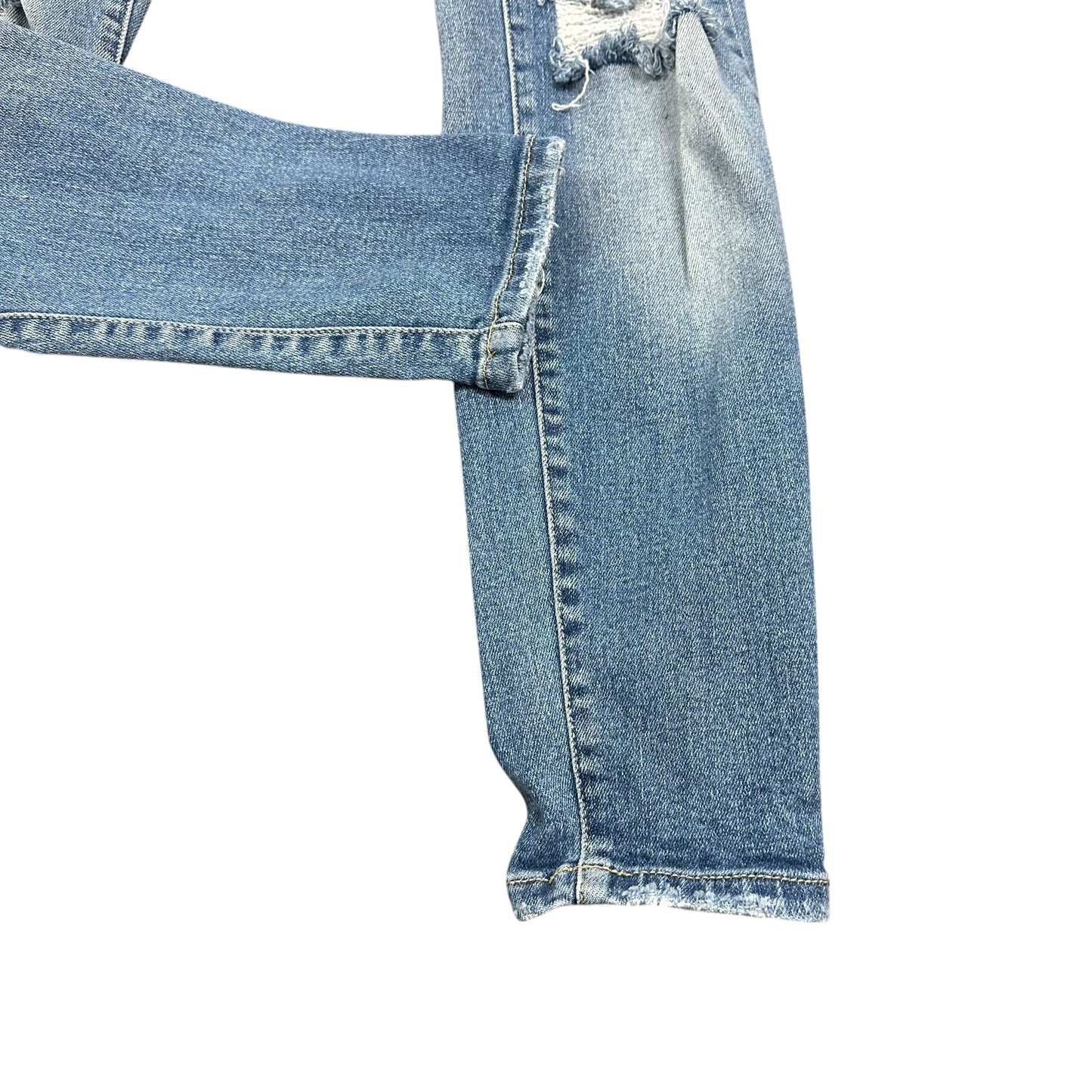 KANCAN HIGH RISE SKINNY DISTRESSED STRETCH DENIM BLUE JEANS 82 SZ 29