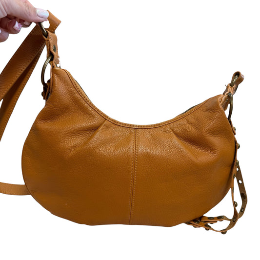 BORN BROWN LEATHER STUDDED HANDBAG CROSSBODY 84