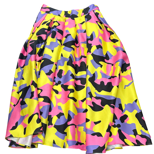 STUDIO EY CAMOUFLAGE FULL MIDI SKIRT 216 LARGE
