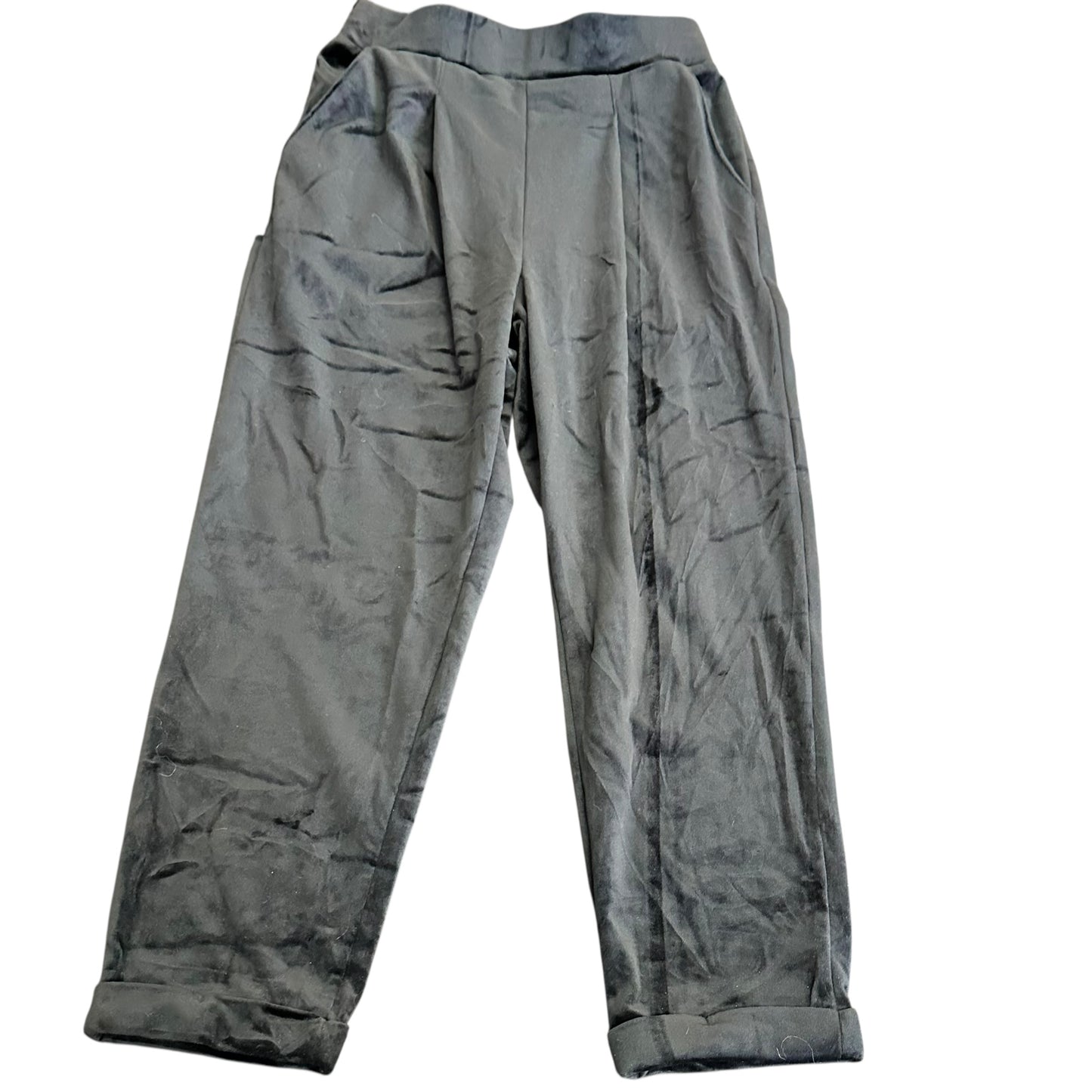 HYFVE BLACK VELOUR PANTS 100 SMALL