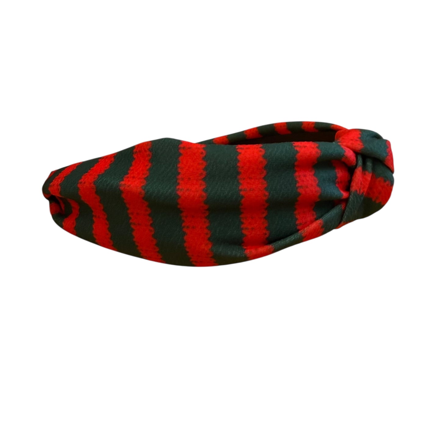 RED GREEN CHRISTMAS STRIPED HEADBAND