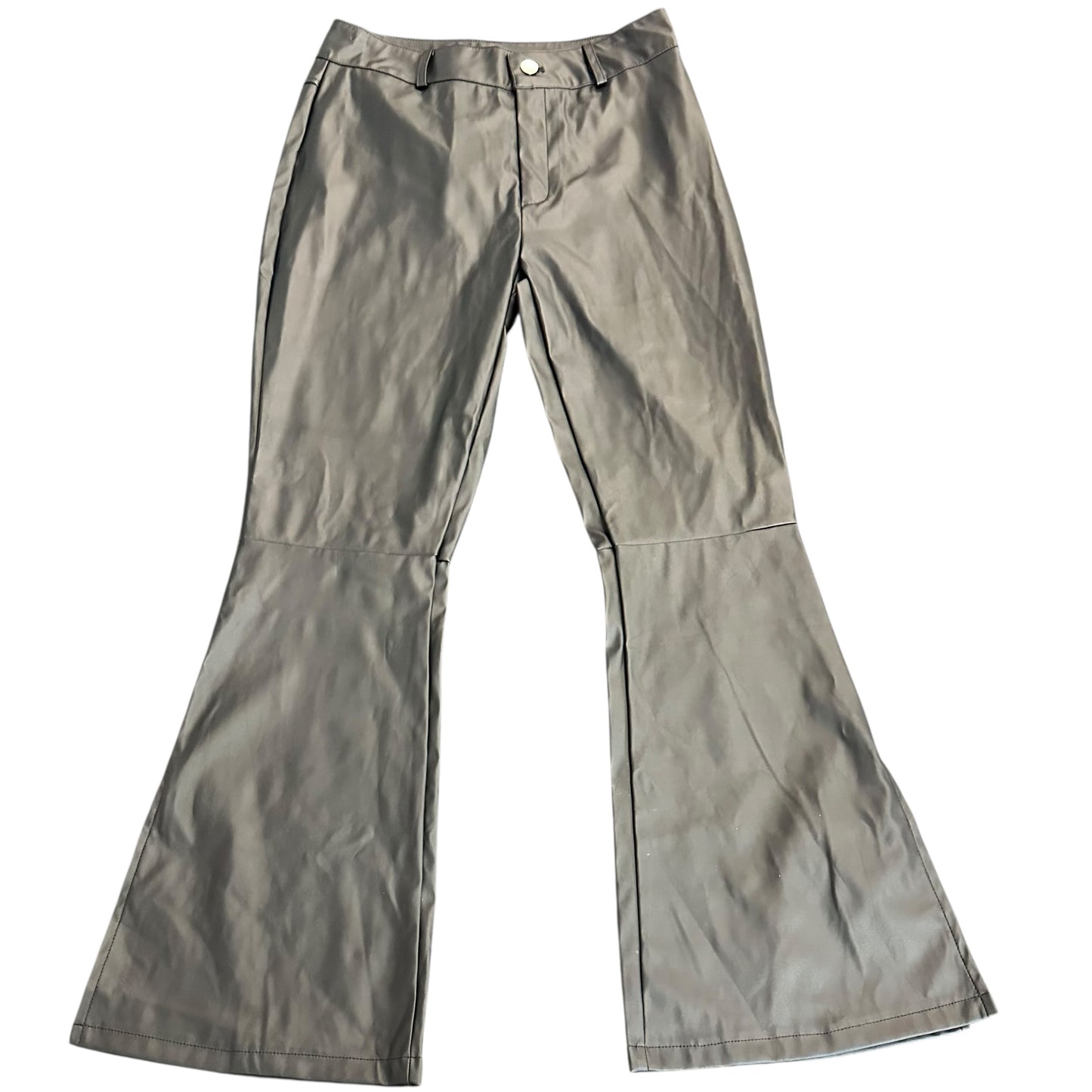 TC ELLIS BLACK FAUX LEATHER FLARE PANTS 251 SMALL