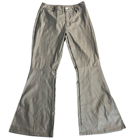 TC ELLIS BLACK FAUX LEATHER FLARE PANTS 251 SMALL
