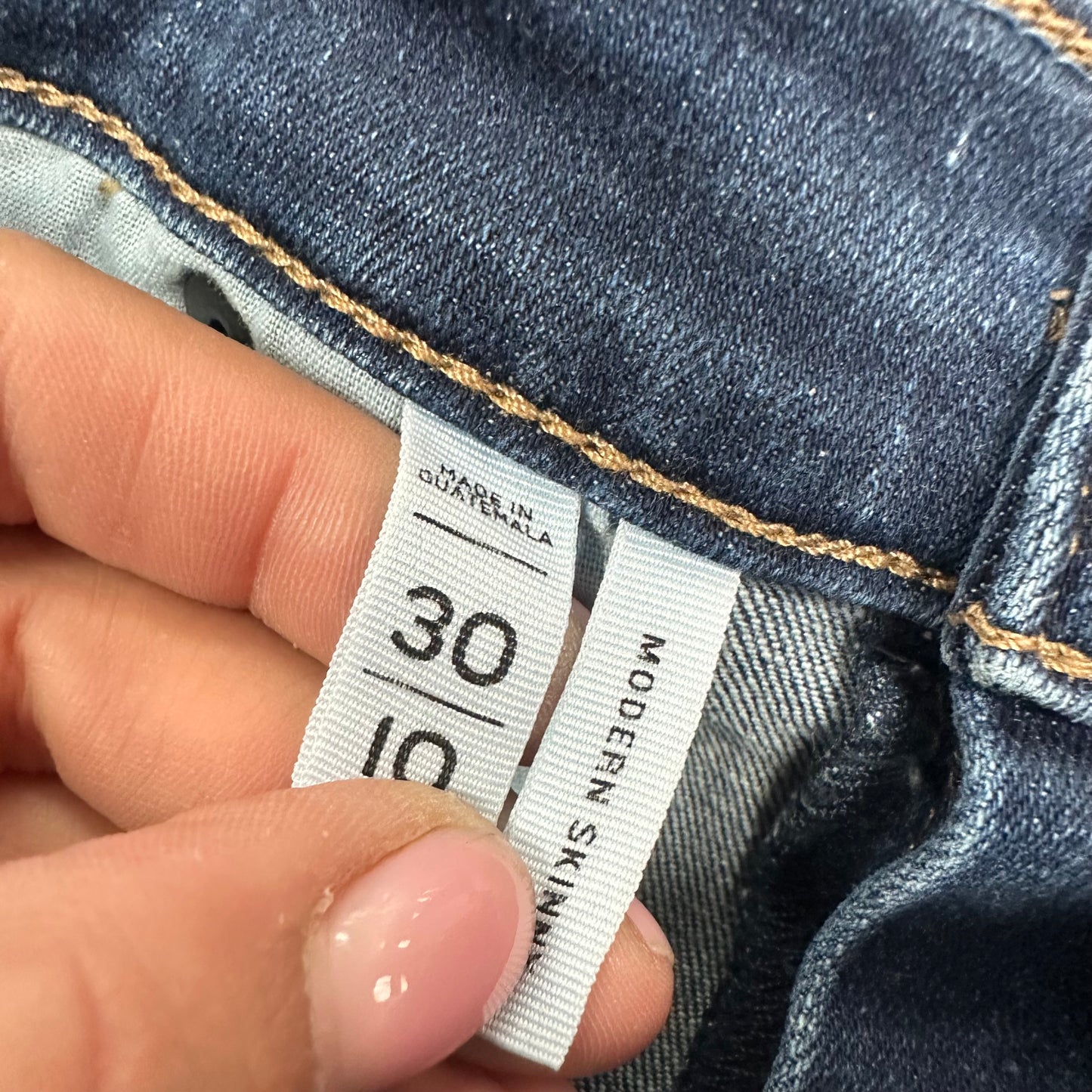 THE LOFT MODERN SKINNY DENIM BLUE JEANS 100 SZ 10/30