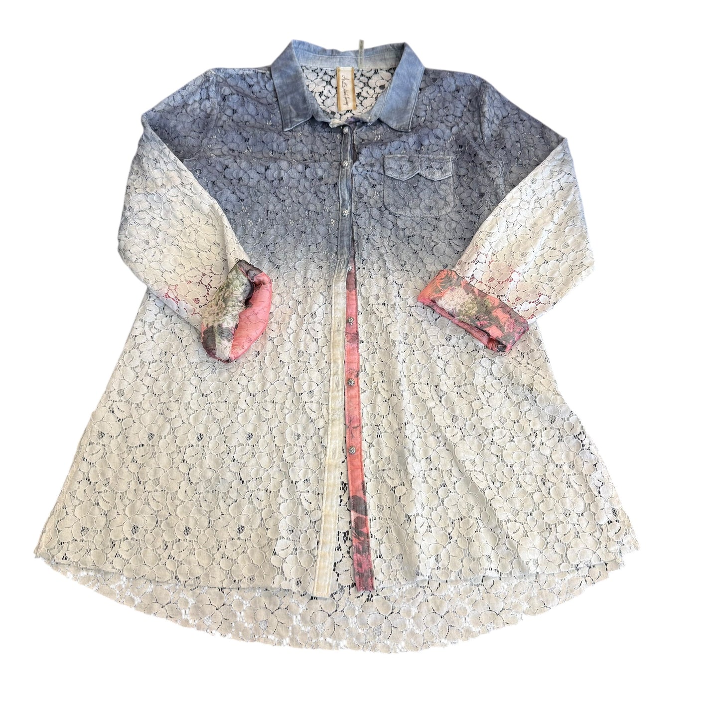 ARATTA SILENT JOURNEY OMBRE LACE BLOUSE 100 LARGE