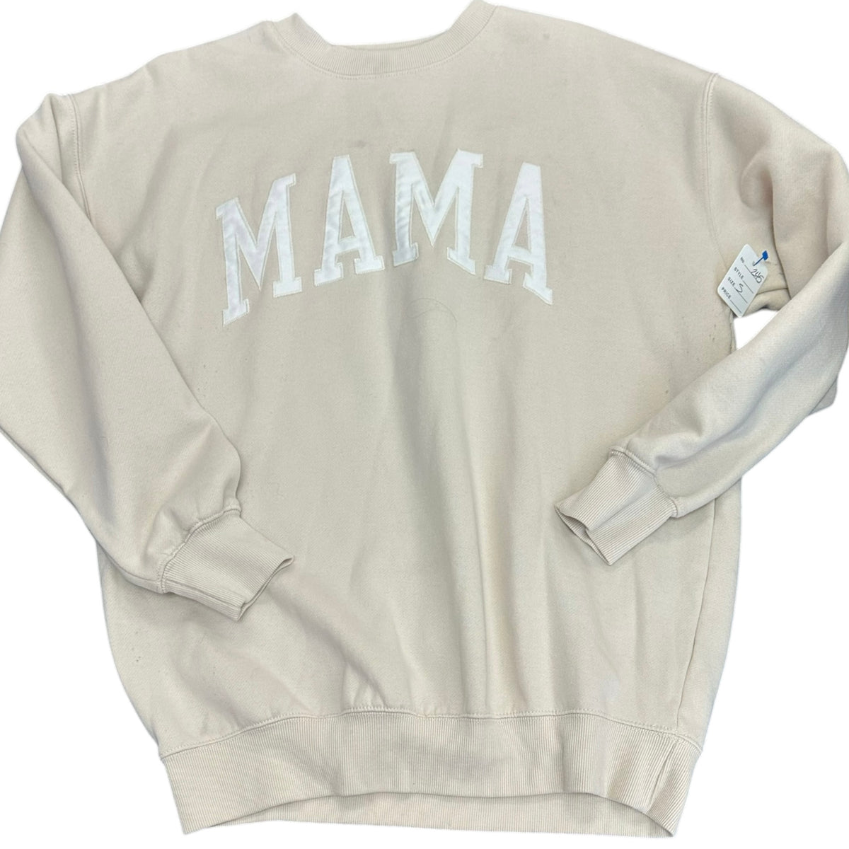 MAMA KHAKI TAN CREWNECK SWEATSHIRT 245 SMALL**