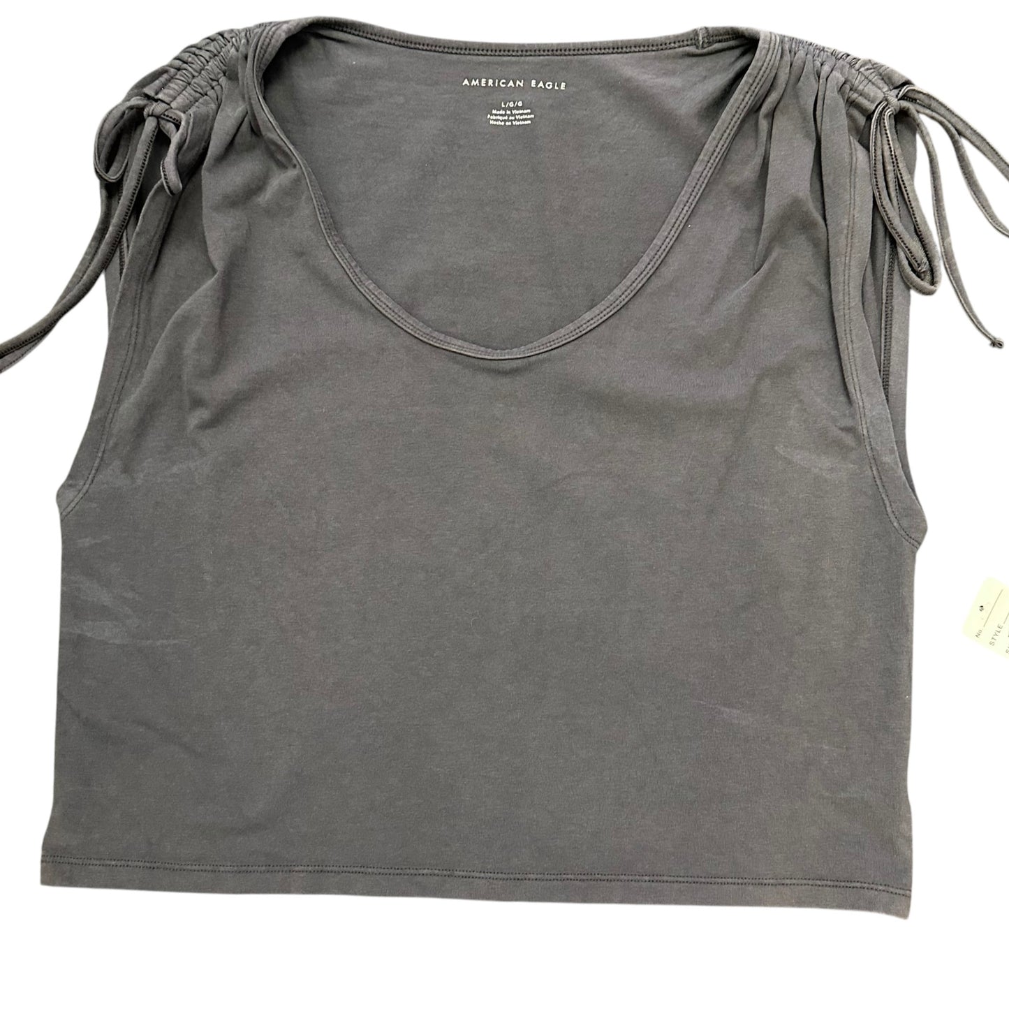 AMERICAN EAGLE GRAY CROPPED TEE 278 LARGE