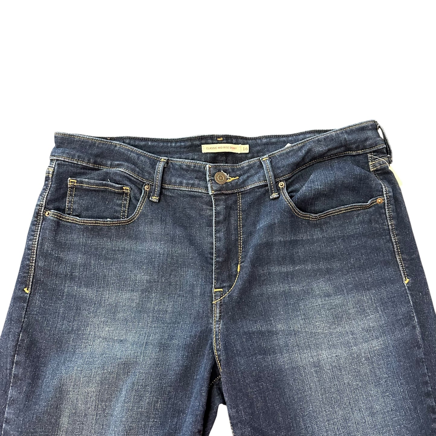 LEVIS DENIM BLUE JEANS CLASSIC MID RISE SKINNY 272 SZ 16