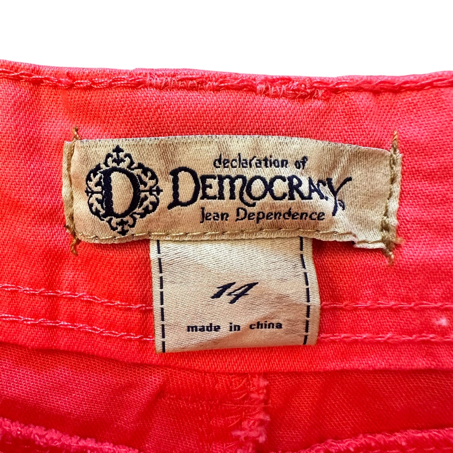 DEMOCRACY CORAL PANTS NWT 169 SZ 14