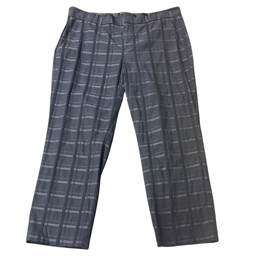 BANANA REPUBLIC AVERY NAVY PLAID TROUSERS 262 SZ 10