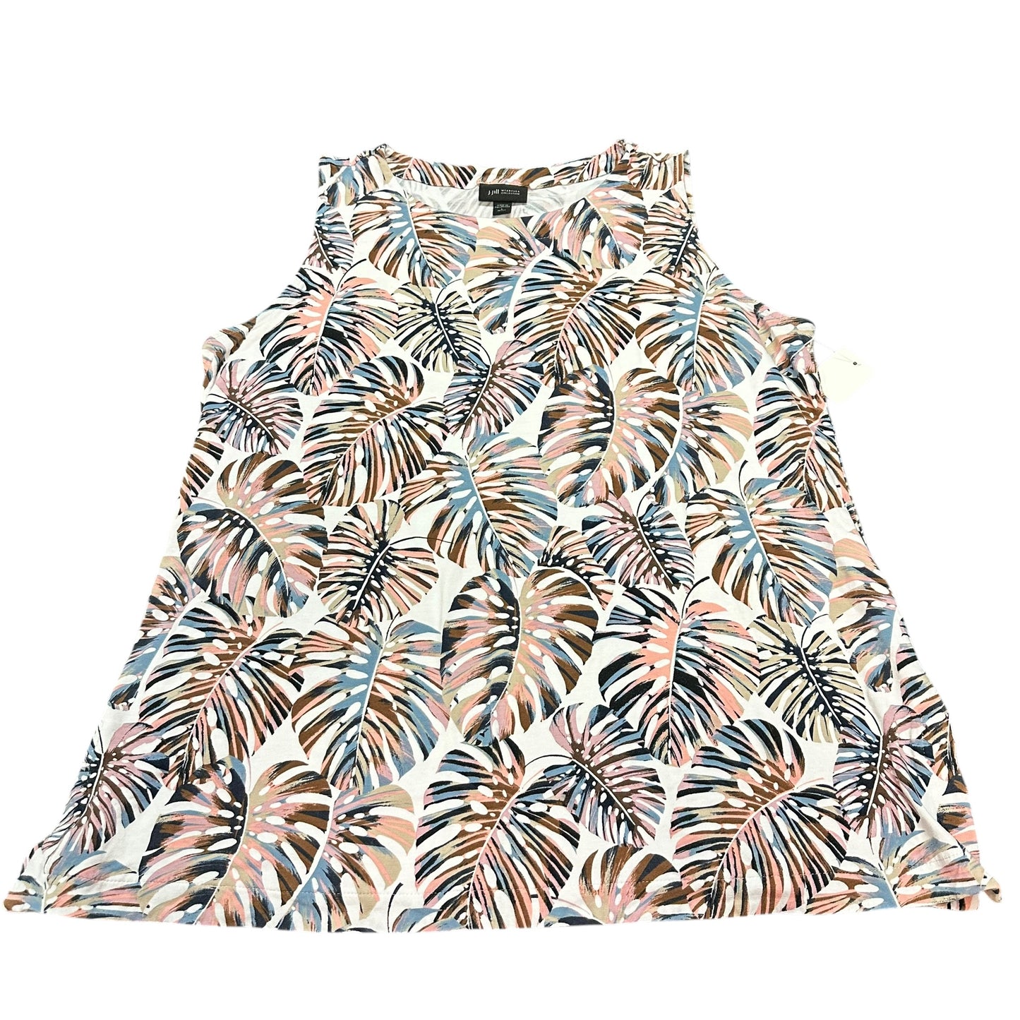 J JILL TROPICAL LEAF TANK TOP 15 LARGE